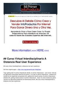 ## Curso Virtual Interdisciplinario A Distancia Real User Experience