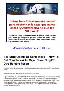 :: El Mejor Xperia De Gama Media -- How To Get Complace A Tu ...