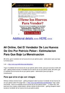 ## Online, Get El Vendedor De Los Huevos De Oro Por Patricio Peker ...