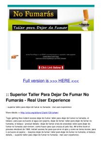 :: Superior Taller Para Dejar De Fumar No Fumarás - Real User