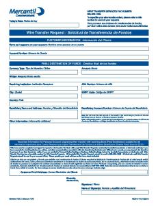 00000 MCB-A-140 Wire Transfer