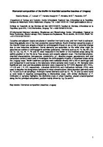 1 Elemental composition of the biofilm in intertidal