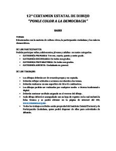 12° certamen estatal de dibujo “ponle color a la ... - IEE Sonora