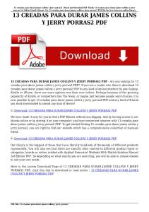 13 creadas para durar james collins y jerry porras2 pdf - Amazon Web ...