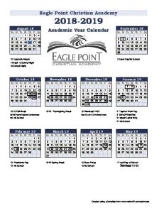 2018-19 Academic Calendar Public