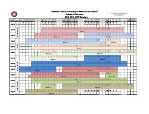 2018-2019 APPE Schedule Rosalind Franklin