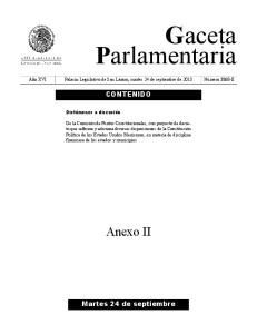 24 sep anexo II.qxd - Gaceta Parlamentaria - Cámara de Diputados