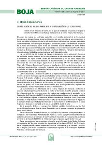 3. Otras disposiciones - Junta de Andalucía