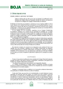 3. Otras disposiciones - Junta de Andalucía