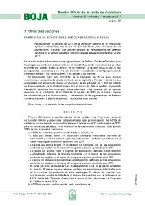 3. Otras disposiciones - Junta de Andalucía