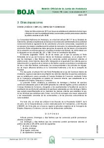 3. Otras disposiciones - Junta de Andalucía