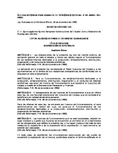 9 DE ABRIL DEL 2002. Ley Publicada en el Periódico Oficial, 18 de ...