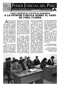 a la opinión publica sobre el caso de fidel flores - Poder Judicial del