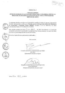 Adenda No. 2 Carta de Acuerdo entre el Programa de las ... - Midis