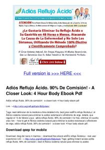 Adiós Reflujo Ácido. 90% De Comisión! - A Closer