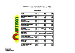 ARTISON 3-wheel-electric-truck modell 1,5 -1,8 to. - Premec SA