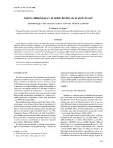 Aspectos epidemiológicos y de análisis del síndrome de ... - SciELO