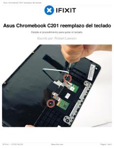 Asus Chromebook C201 reemplazo del teclado