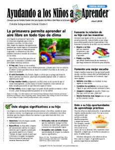 Ayudando a los Niños a Aprender (Early Childhood