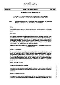 ayuntamiento de castellar (jaén) - BOP Jaen