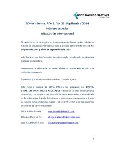 BDMA informa. Año 1. No. 21. Septiembre 2014 ... - bdmkreston.com