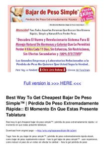 Best Way To Get Cheapest Bajar De Peso Simple&trade