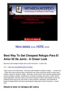 Best Way To Get Cheapest Refugio Para El Amor 05 De Junio - A ...