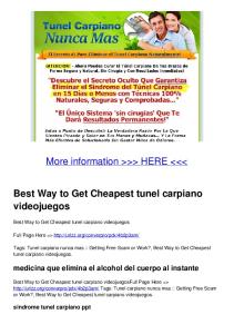 Best Way to Get Cheapest tunel carpiano videojuegos