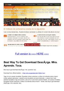 Best Way To Get Download DescÃ¡rga. Mira. Aprende