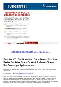 Best Way To Get Download Gana Dinero Con Las