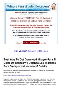 Best Way To Get Download Milagro Para El Dolor De