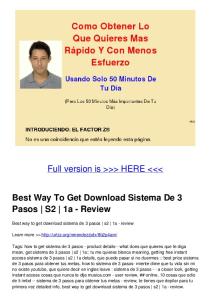 Best Way To Get Download Sistema De 3 Pasos | S2