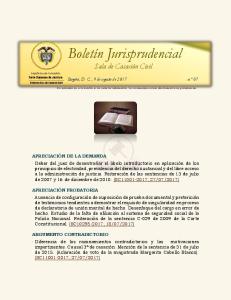 Boletín Jurisprudencial - Corte Suprema de Justicia