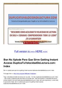 Bsn No Xplode Para Que Sirve Getting Instant Access ...