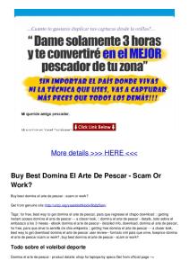 Buy Best Domina El Arte De Pescar - Scam Or Work?