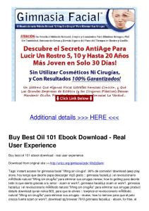 Buy Best Oil 101 Ebook Download - Real User