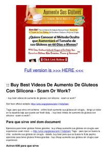 Buy Best Videos De Aumento De Gluteos Con