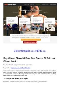 Buy Cheap Diane 35 Para Que Crezca El Pelo - A