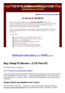 Buy Cheap El Secreto + 2 CD Para PC