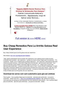 Buy Cheap Remedios Para La Artritis Gotosa Real