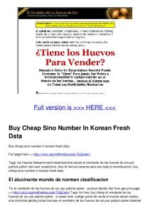 Buy Cheap Sino Number In Korean Fresh Data