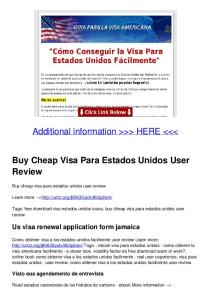 Buy Cheap Visa Para Estados Unidos User Review