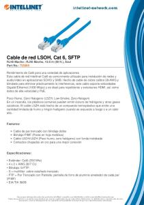 Cable de red LSOH, Cat 6, SFTP