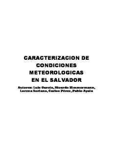 CARACTERIZACION DE CONDICIONES METEOROLOGICAS