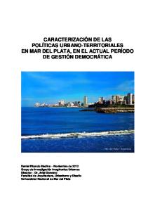 caracterización de las políticas urbano-territoriales en mar del plata ...