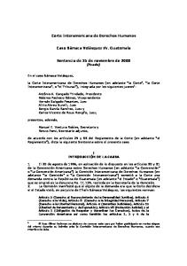 Caso Bámaca Velásquez Vs. Guatemala - Corte Interamericana de