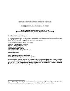 caso quispialaya vilcapoma vs. perú - Corte Interamericana de