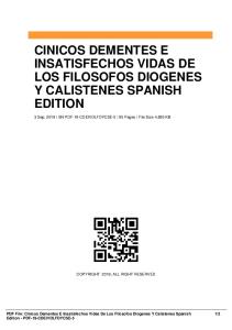 cinicos dementes e insatisfechos vidas de los filosofos diogenes y calistenes spanish edition dbid cqb7