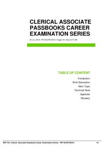 clerical associate passbooks career examination series dbid 57jpz