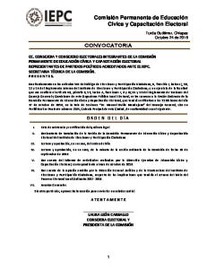 Comisión Permanente de Educación Cívica y ... - iepc-chiapas